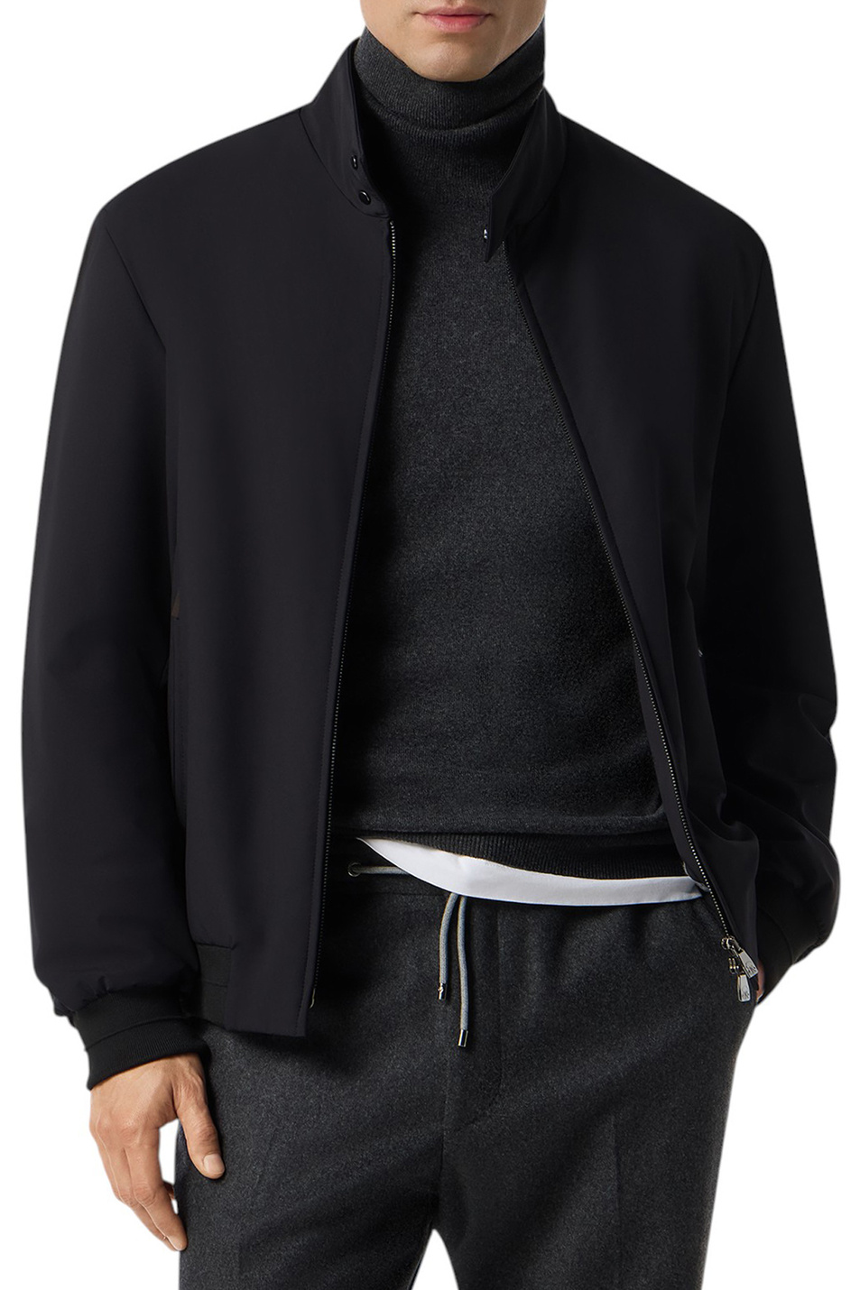 Куртка однотонная|Основной цвет:Черный Мужской Corneliani Куртка однотонная (цвет ), артикул 26L5Z5-2620152 | Фото 3