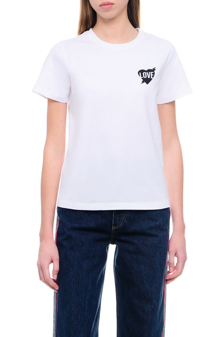 Женский Red Valentino Футболка с принтом на груди (цвет ), артикул 2R3MG15R6R5 | Фото 4