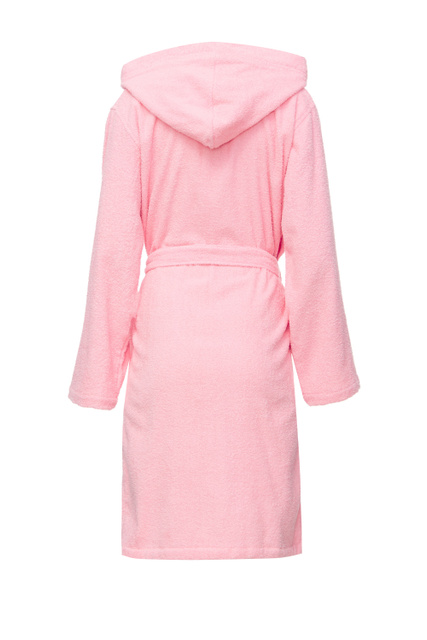 Махровый халат с фирменной вышивкой|Основной цвет:Розовый|Артикул:A7302-5165 | Фото 2
