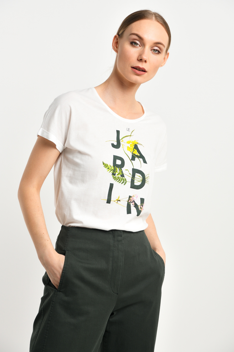 Женский Gerry Weber Футболка из натурального хлопка (цвет ), артикул 370014-44094 | Фото 1