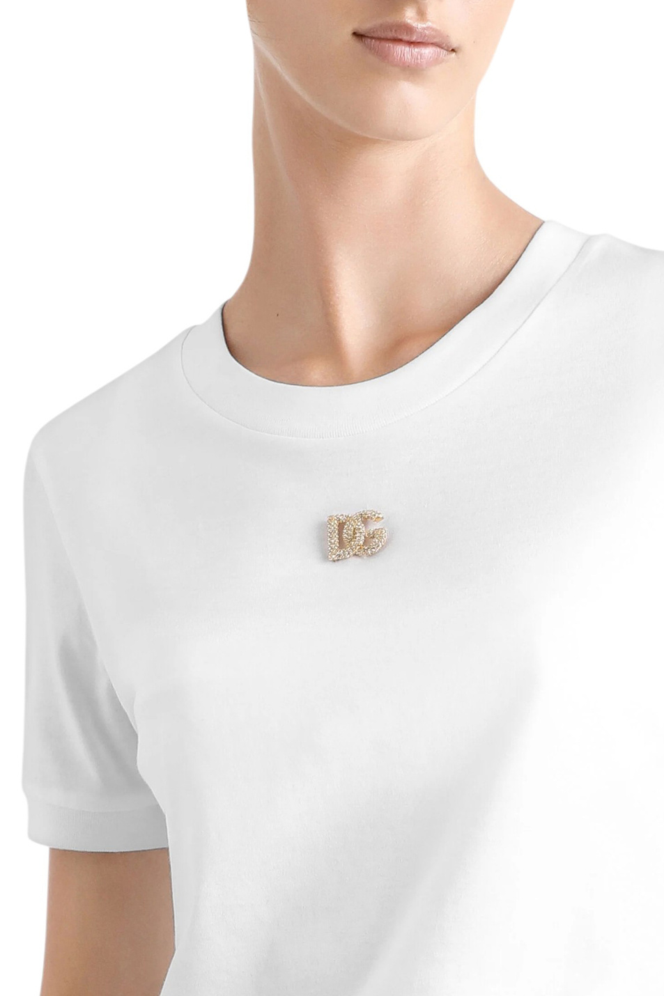 Женский Dolce & Gabbana Футболка с логотипом (цвет ), артикул F8N08Z-GDCWQ | Фото 4