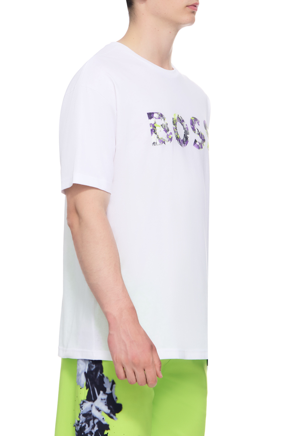 Мужской BOSS Футболка из натурального хлопка с логотипом (цвет ), артикул 50488802 | Фото 3