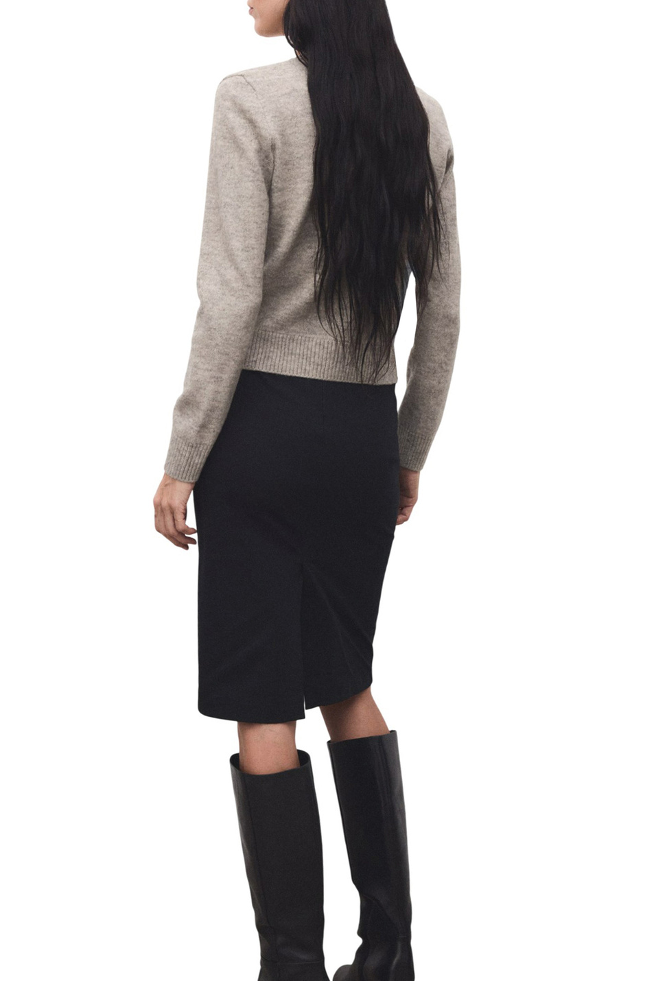 Кардиган NEKKA с круглым вырезом|Основной цвет:Бежевый Женский Mango Кардиган NEKKA с круглым вырезом (цвет ), артикул 17017817 | Фото 3