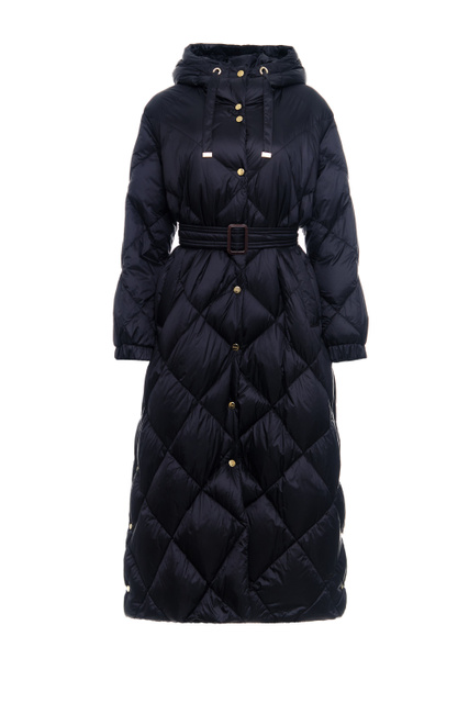 Стеганое пальто TREPA с эластичными манжетами и пуховым наполнителем|Основной цвет:Черный|Артикул:94961326 | Фото 1