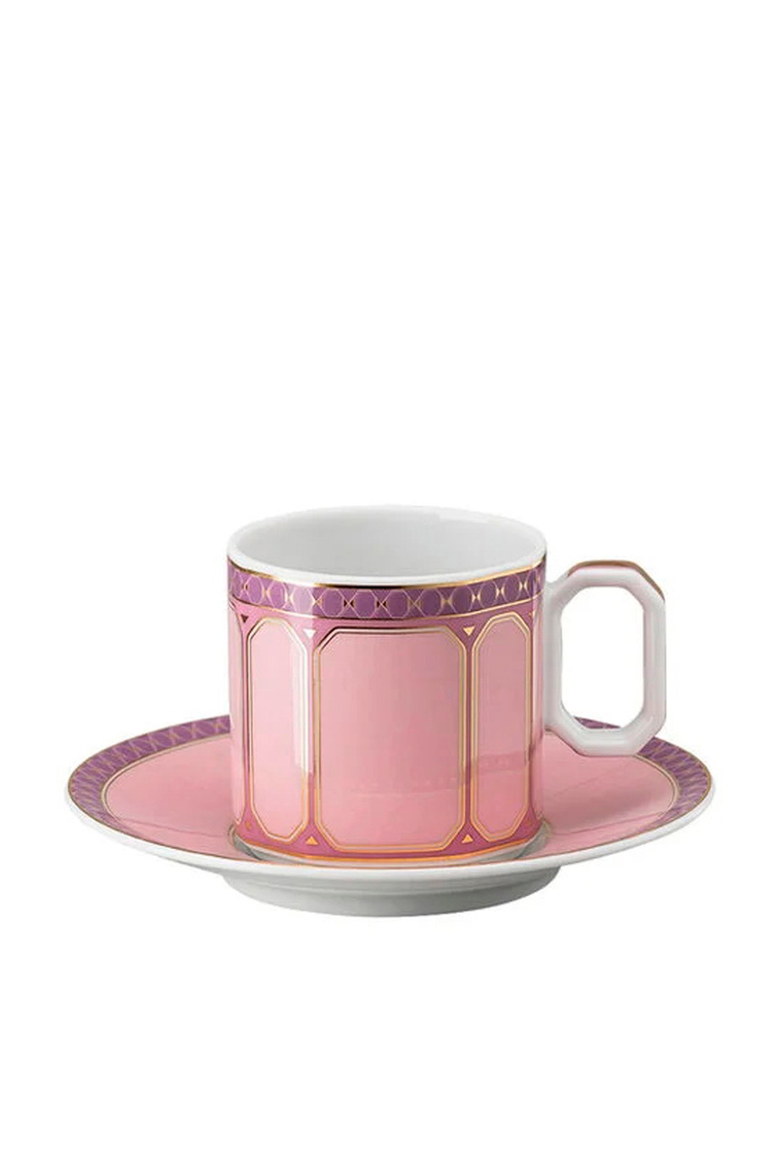 Чашка для эспрессо Signum Rose с блюдцем 80 мл|Основной цвет:Розовый|Артикул:10570-426350-14715 | Фото 1
