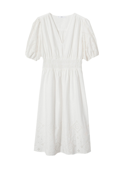 Хлопковое платье ELSA с вышивкой|Основной цвет:Белый|Артикул:27008643 | Фото 1