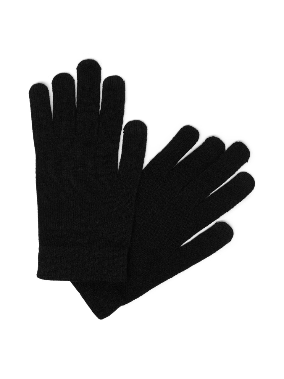 Вязаные перчатки|Основной цвет:Черный|Артикул:12158446 | Фото 1