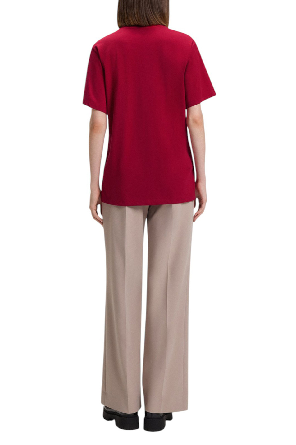 Футболка Vintage с вышивкой|Основной цвет:Красный Женский HUGO Футболка Vintage с вышивкой (цвет ), артикул 50550901 | Фото 4