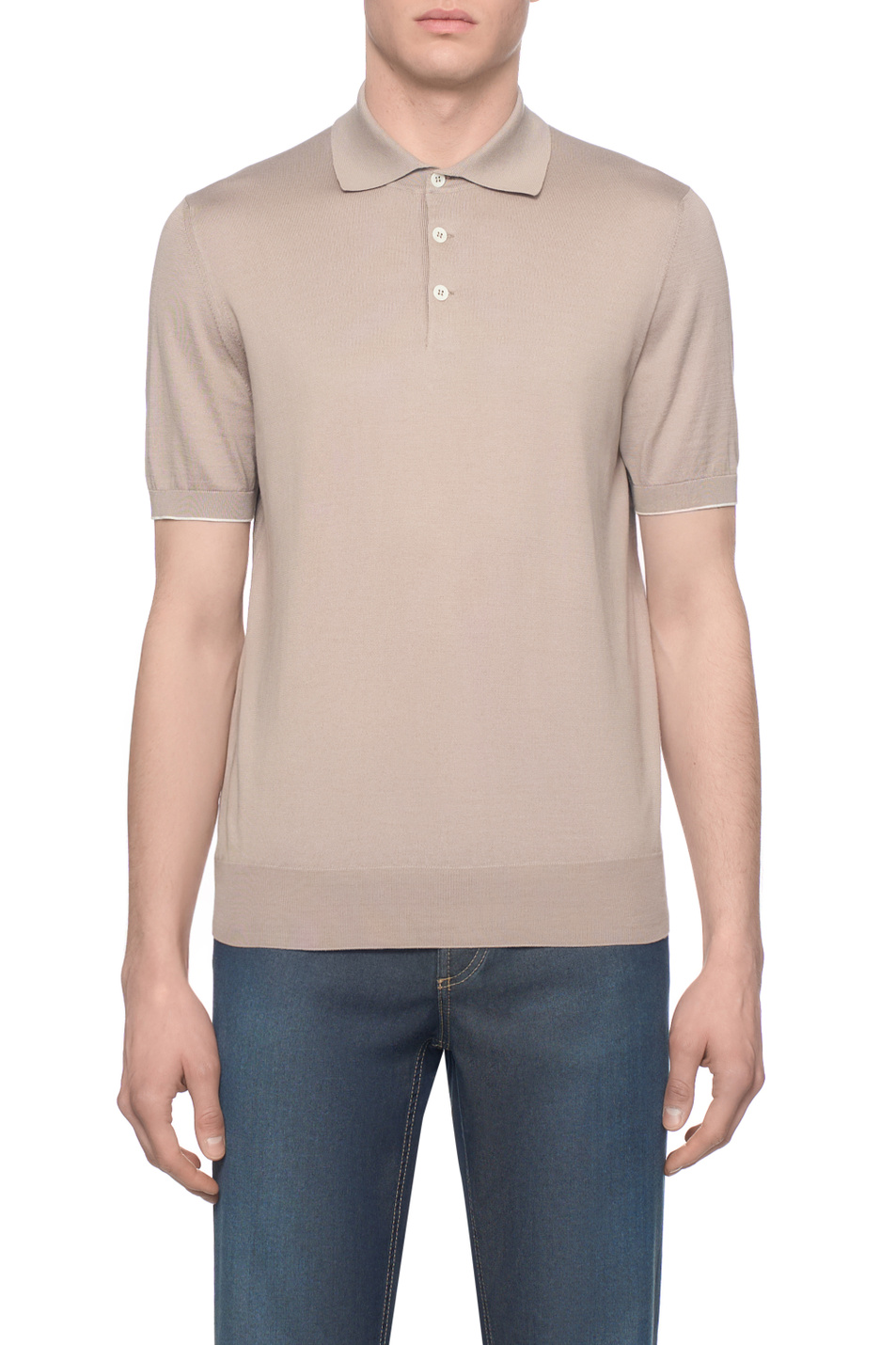 Мужской Brunello Cucinelli Поло из хлопка (цвет ), артикул M29800125 | Фото 4