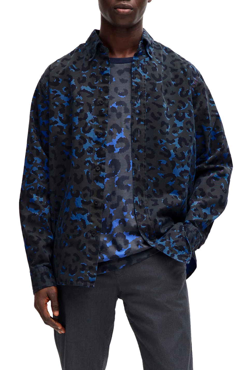 Мужской BOSS Рубашка с анималистичным принтом (цвет ), артикул 50505555 | Фото 3