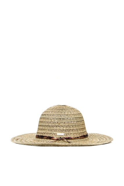Соломенная шляпа с широкими полями и шнурком|Основной цвет:Коричневый|Артикул:055064-00001 | Фото 1