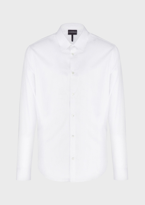 Emporio Armani Рубашка из эластичного хлопка ( цвет), артикул 6H1C09-1NB0Z | Фото 1