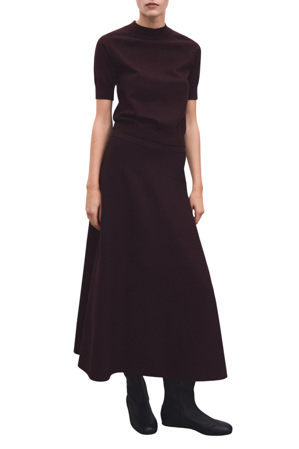 Юбка NURIA однотонная|Основной цвет:Бордовый Женский Mango Юбка NURIA однотонная (цвет ), артикул 17087779 | Фото 2