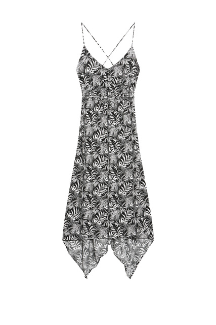 Платье из вискозы на бретелях|Основной цвет:Черный|Артикул:462104 | Фото 1