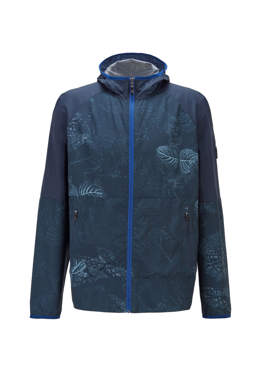 Куртка из водоотталкивающей ткани с принтом|Основной цвет:Синий|Артикул:50440965 | Фото 1