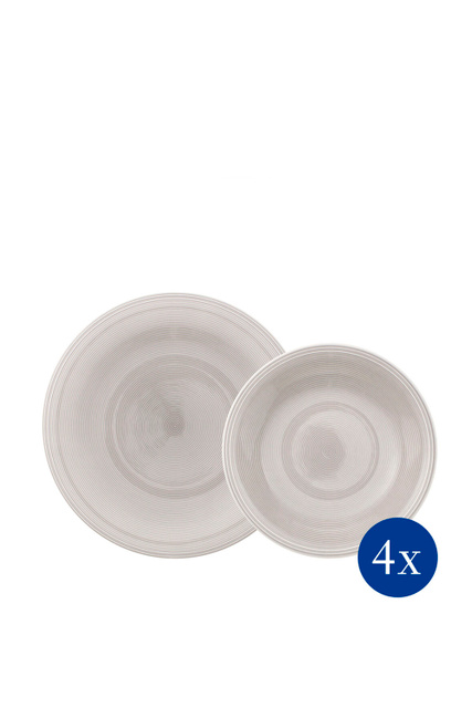 Набор столовой посуды Color Loop Stone на 4 персоны, 8 предметов|Основной цвет:Серый|Артикул:19-5282-8717 | Фото 1