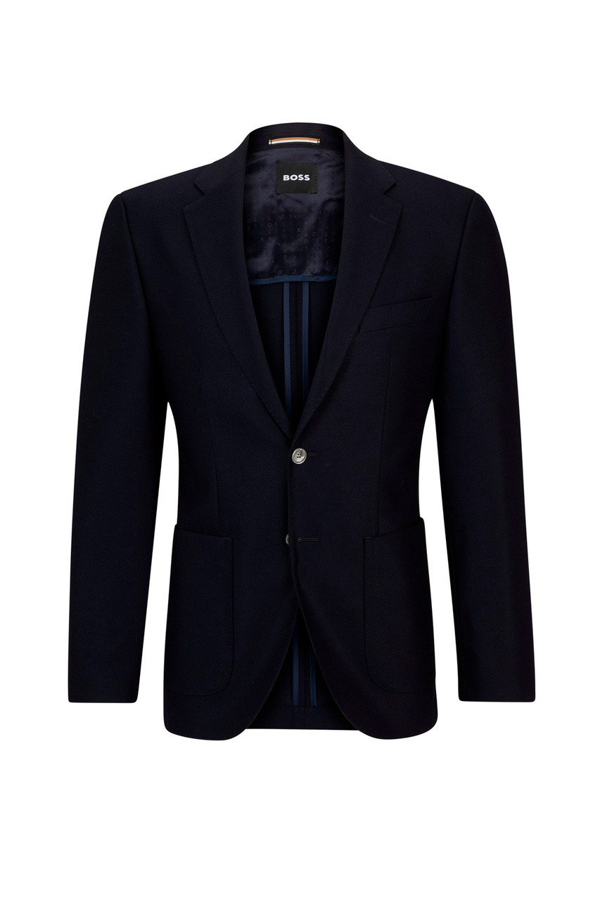 Пиджак из натуральной шерсти|Основной цвет:Синий|Артикул:50509516 | Фото 1