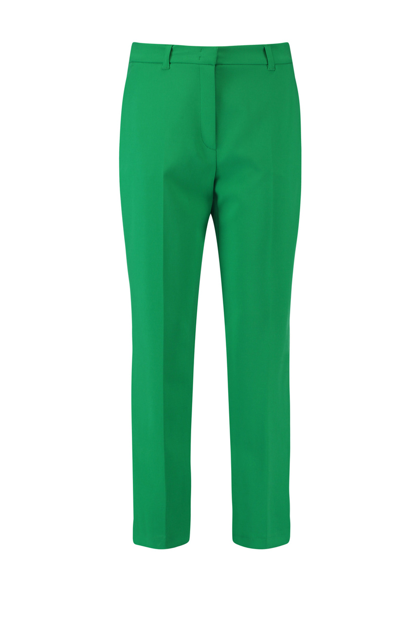 Классические укороченные брюки|Основной цвет:Зеленый|Артикул:120002-31340 | Фото 1