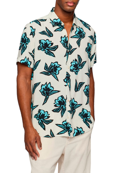 BOSS Рубашка с короткими рукавами и принтом (Мультиколор цвет), артикул 50467584 | Фото 3