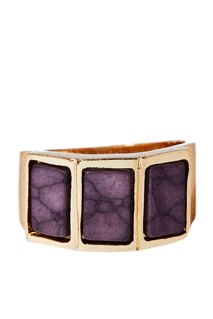 Кольцо с искусственными камнями|Основной цвет:Фиолетовый|Артикул:162603 | Фото 2