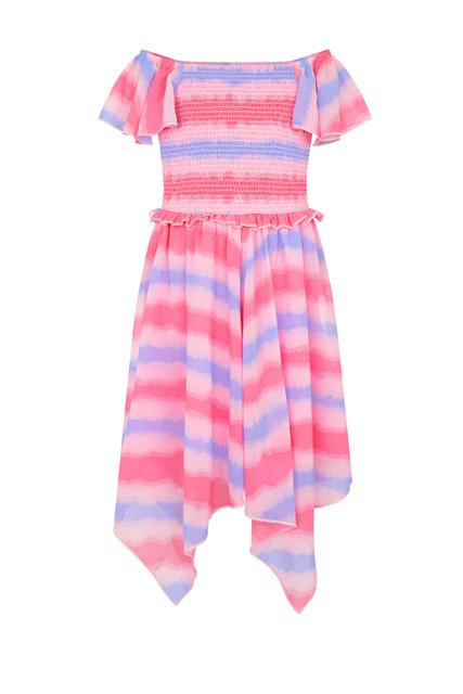 Платье с рубашкой tie dye|Основной цвет:Розовый|Артикул:113290 | Фото 1