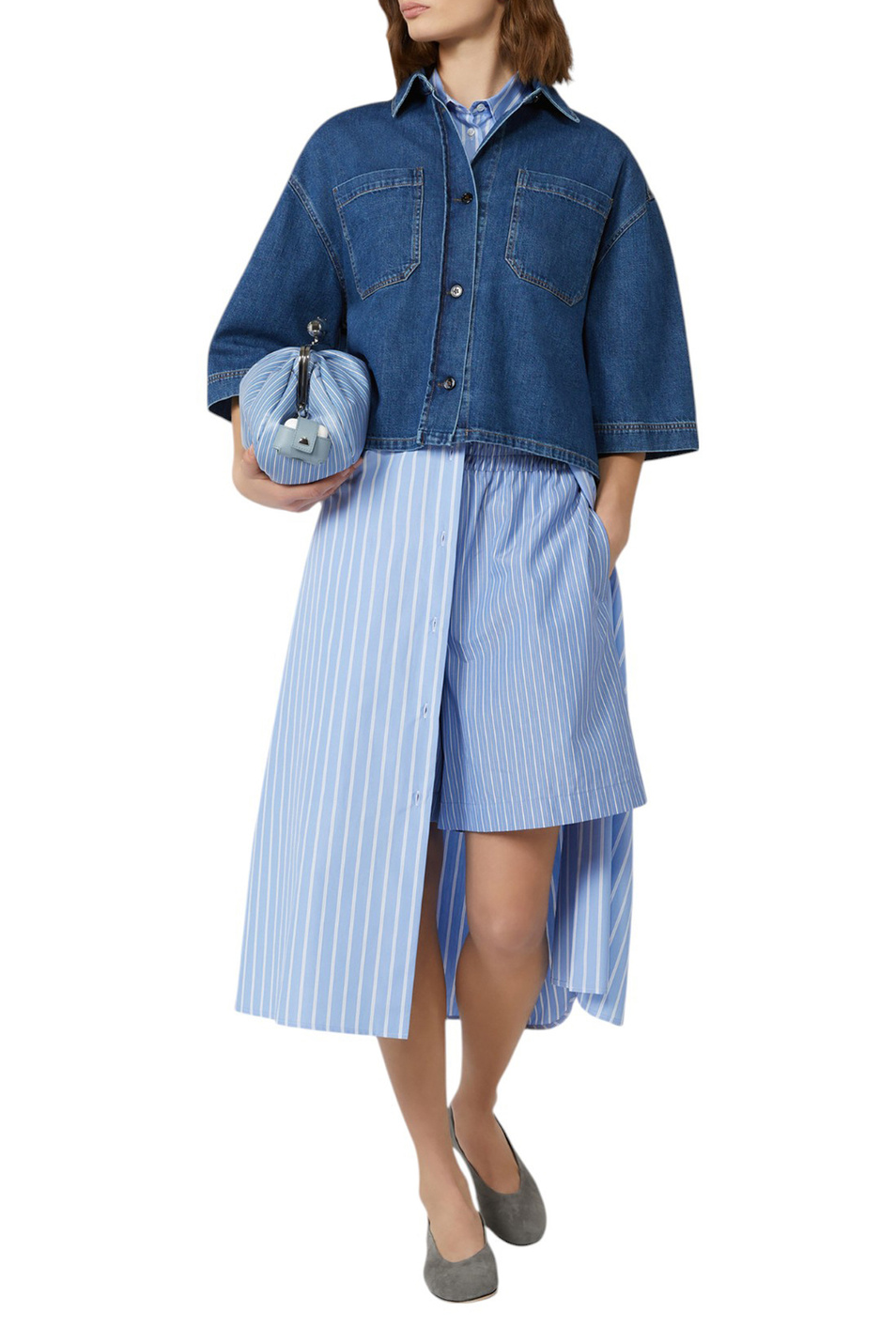 Женский Weekend Max Mara Рубашка ENZA джинсовая (цвет ), артикул 2525116081 | Фото 2