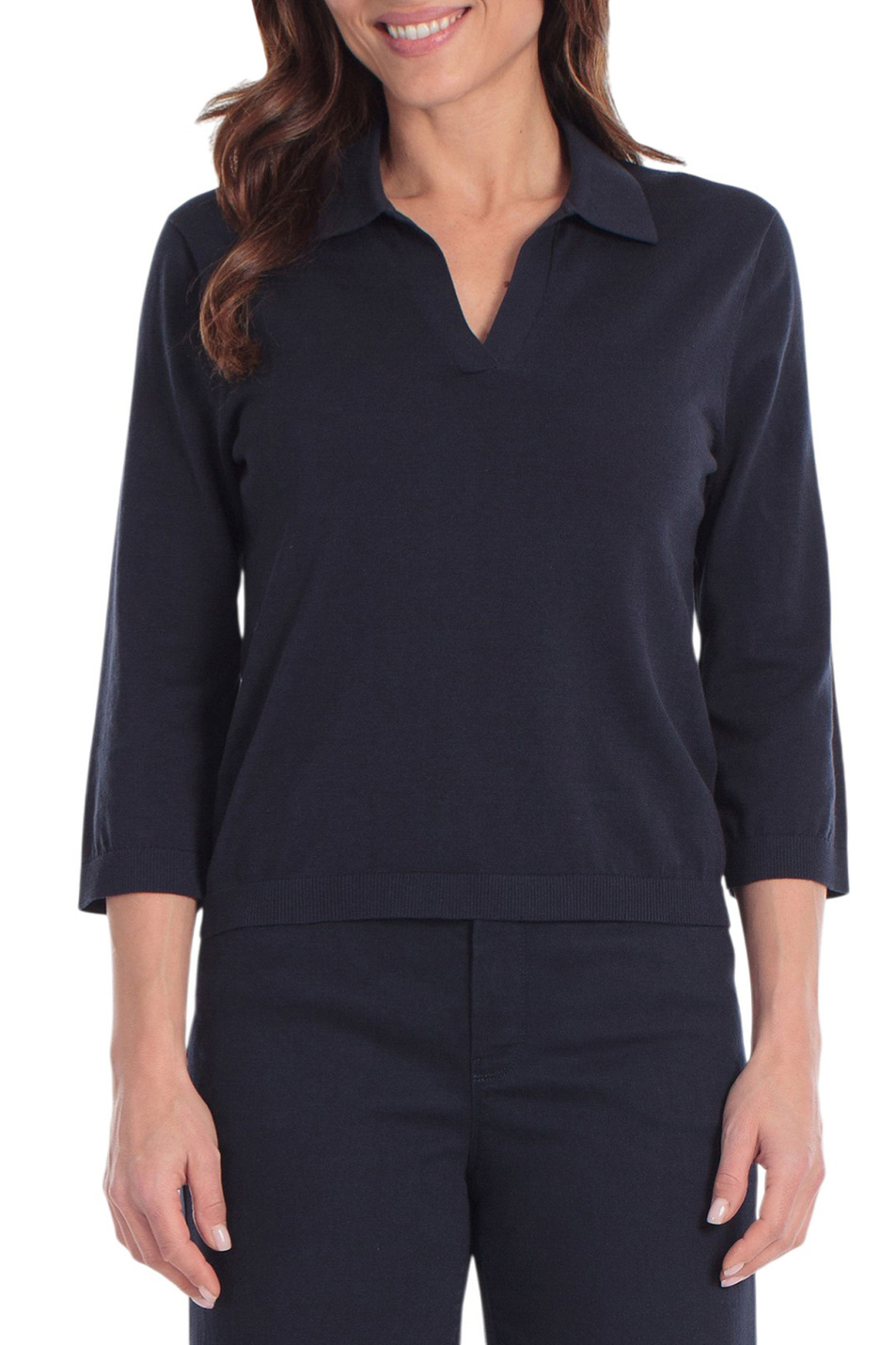 Женский Gerry Weber Джемпер поло однотонный (цвет ), артикул N66202 | Фото 4