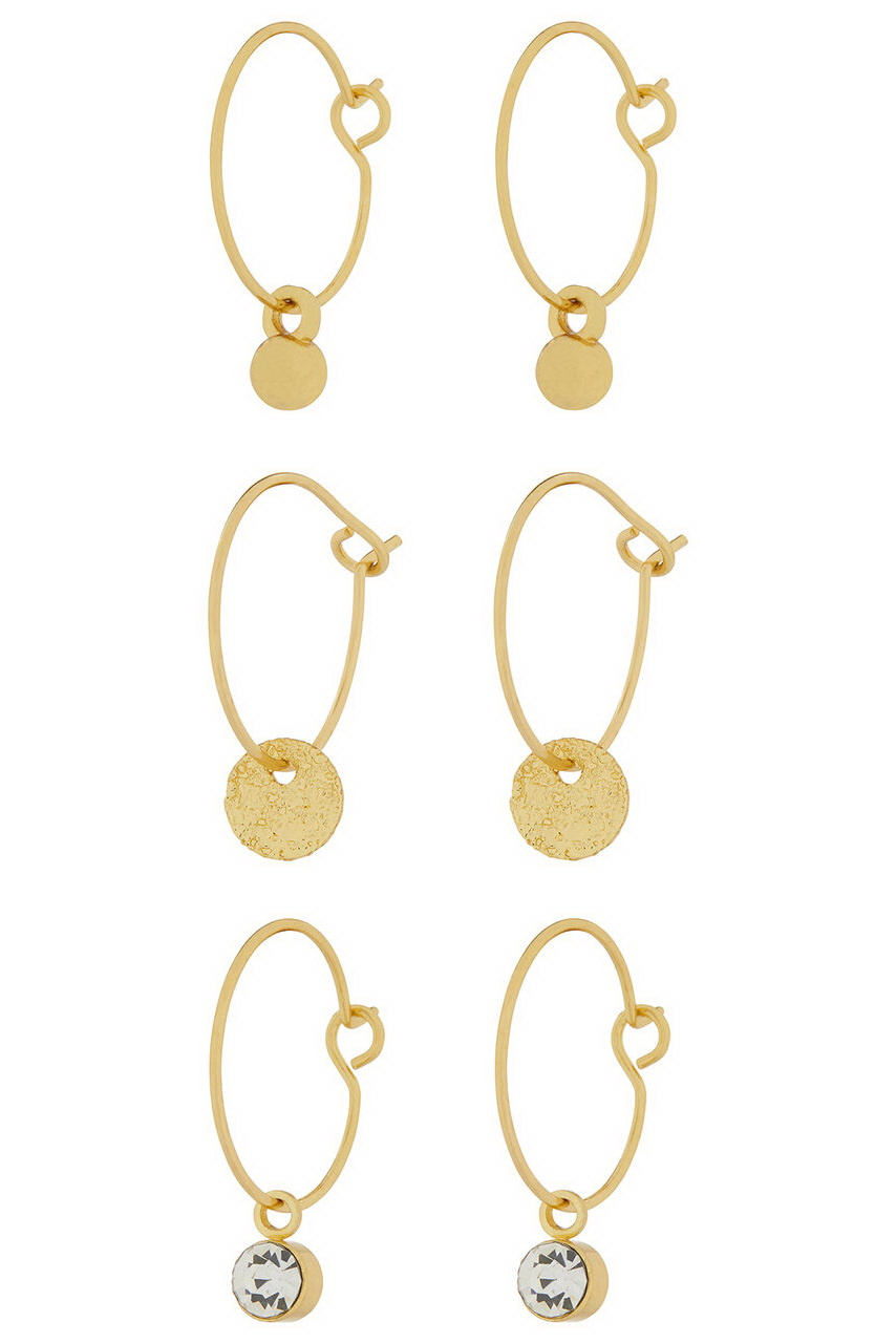 Женский Accessorize Набор серег SIMPLE HOOP SET (цвет ), артикул 684961 | Фото 1
