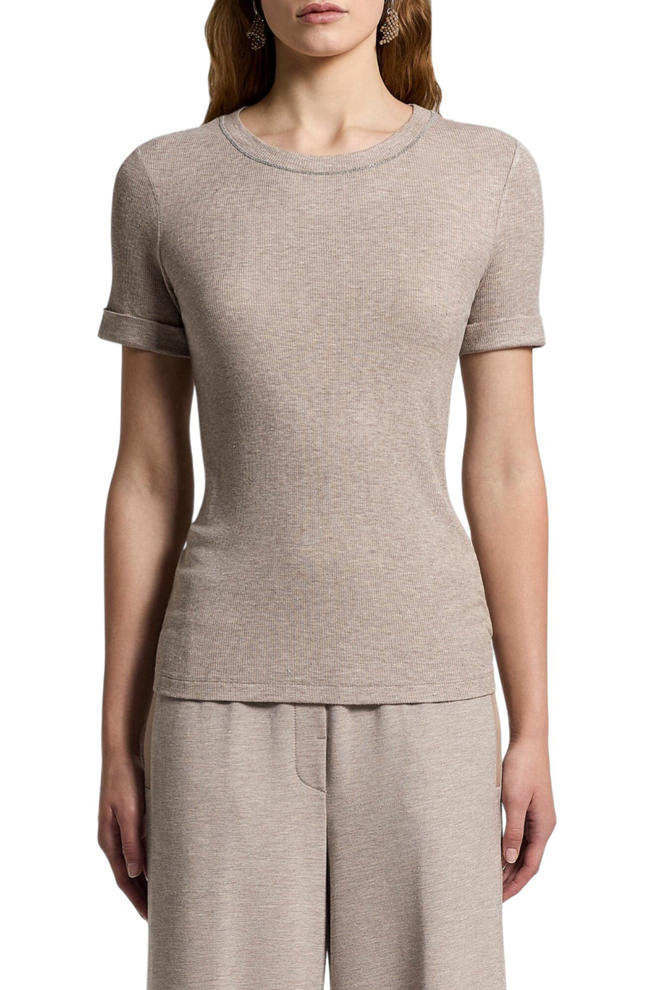 Женский Peserico Футболка с люрексом (цвет ), артикул A06840J0-02351 | Фото 4