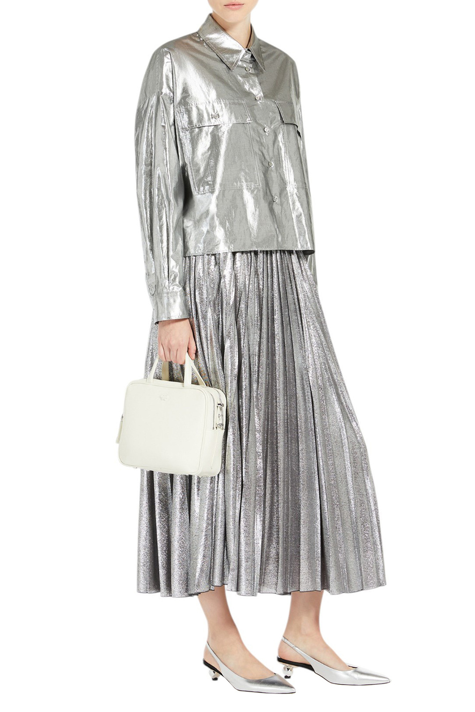 Женский Weekend Max Mara Рубашка ALDENO с эффектом металлик (цвет ), артикул 2515111061 | Фото 2