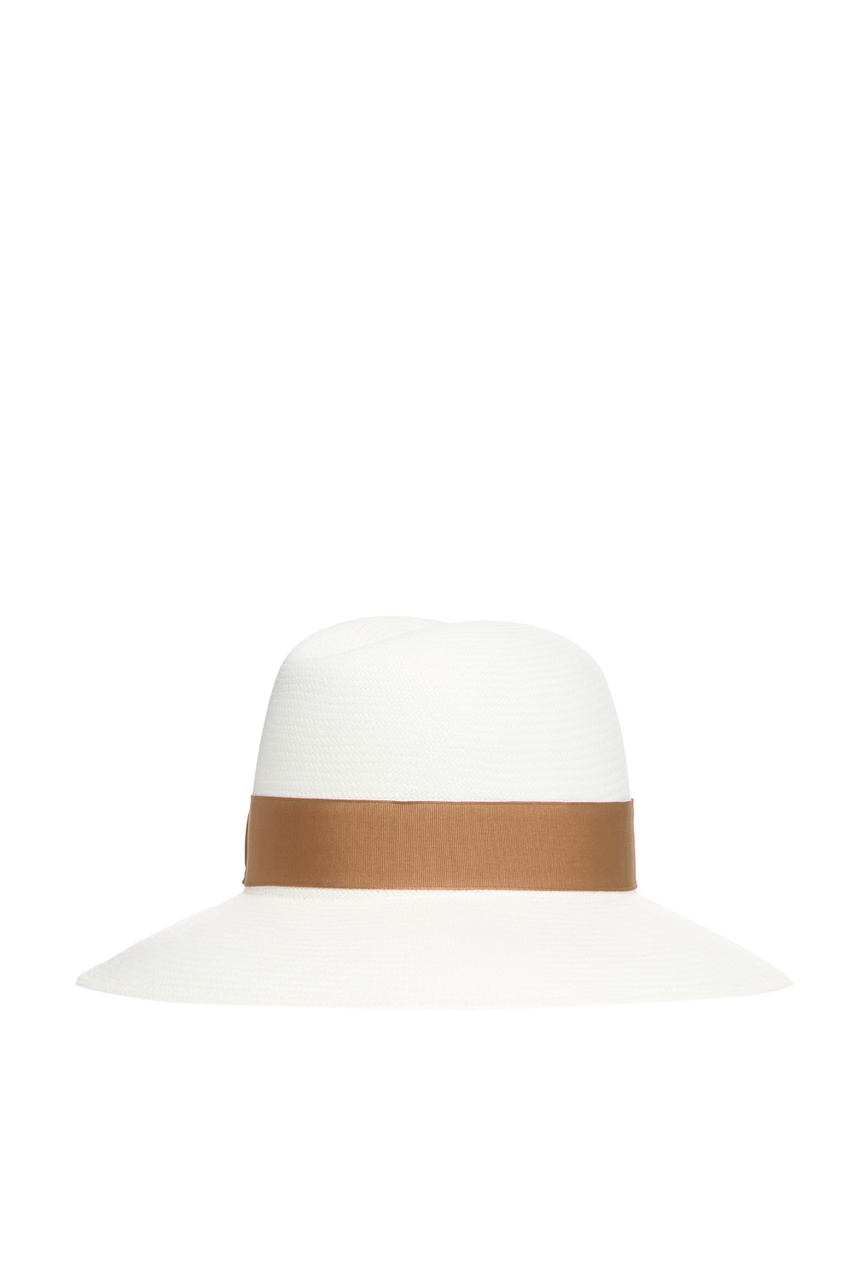 Шляпа с широкой лентой|Основной цвет:Белый|Артикул:231979 | Фото 1