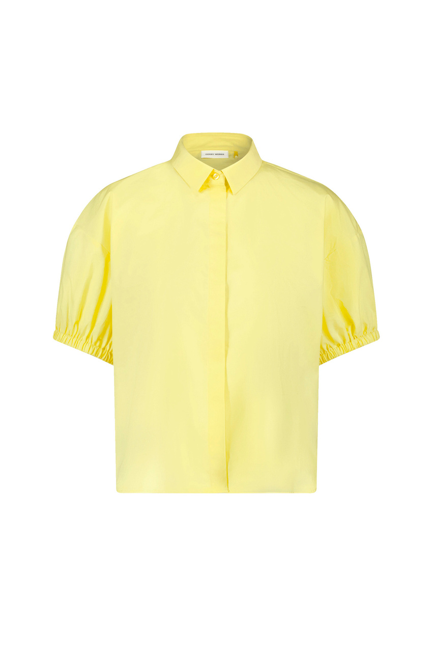 Блузка из натурального хлопка|Основной цвет:Желтый|Артикул:260068-66460 | Фото 1