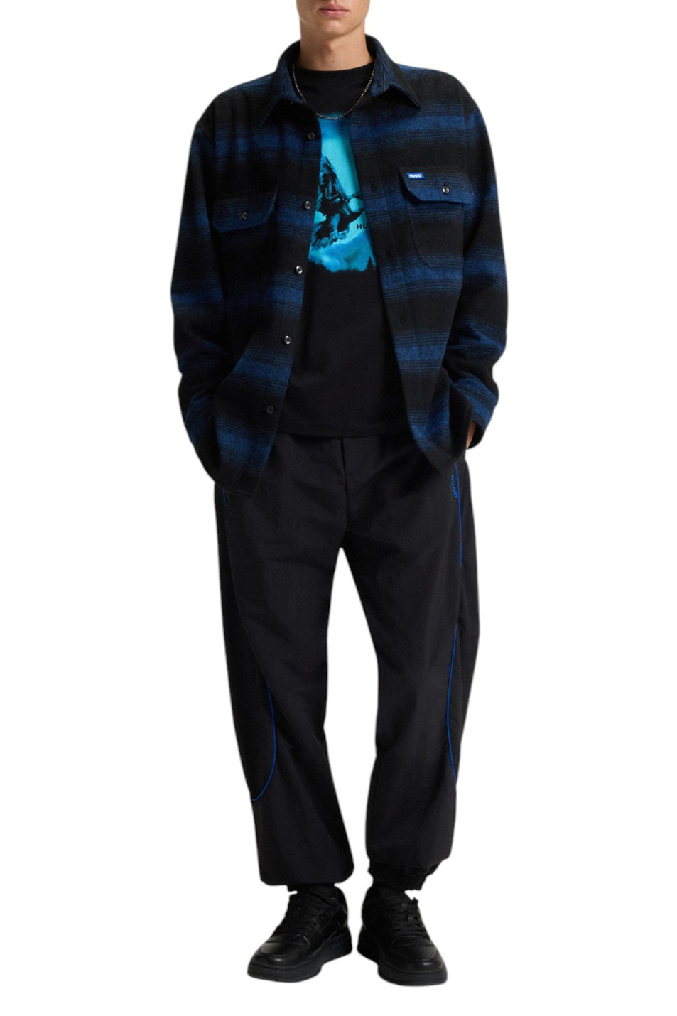 Мужской HUGO Лонгслив Nagtox из хлопка (цвет ), артикул 50549135 | Фото 2