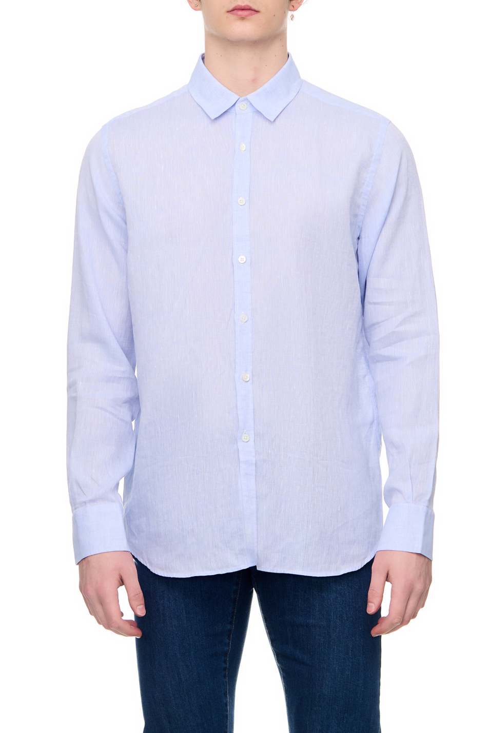 Мужской Canali Рубашка из чистого льна (цвет ), артикул L777GL02857 | Фото 1