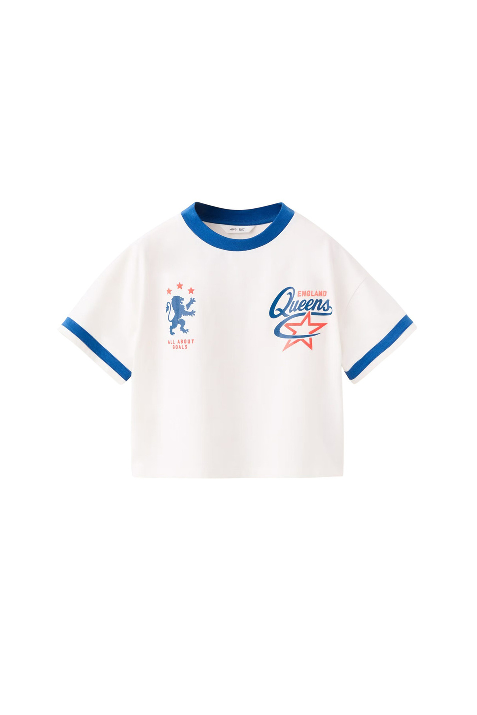 Девочкам Mango Kids Футболка ENGLAND из хлопка (цвет ), артикул 37021397 | Фото 1
