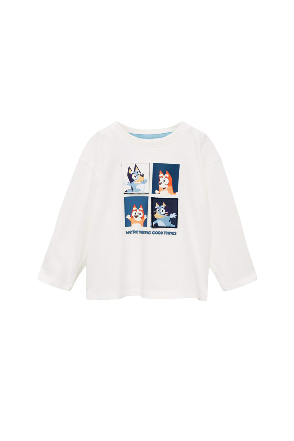 Малышам мальчикам Mango Kids Лонгслив FLAPBLUE с принтом (цвет ), артикул 87041048 | Фото 1