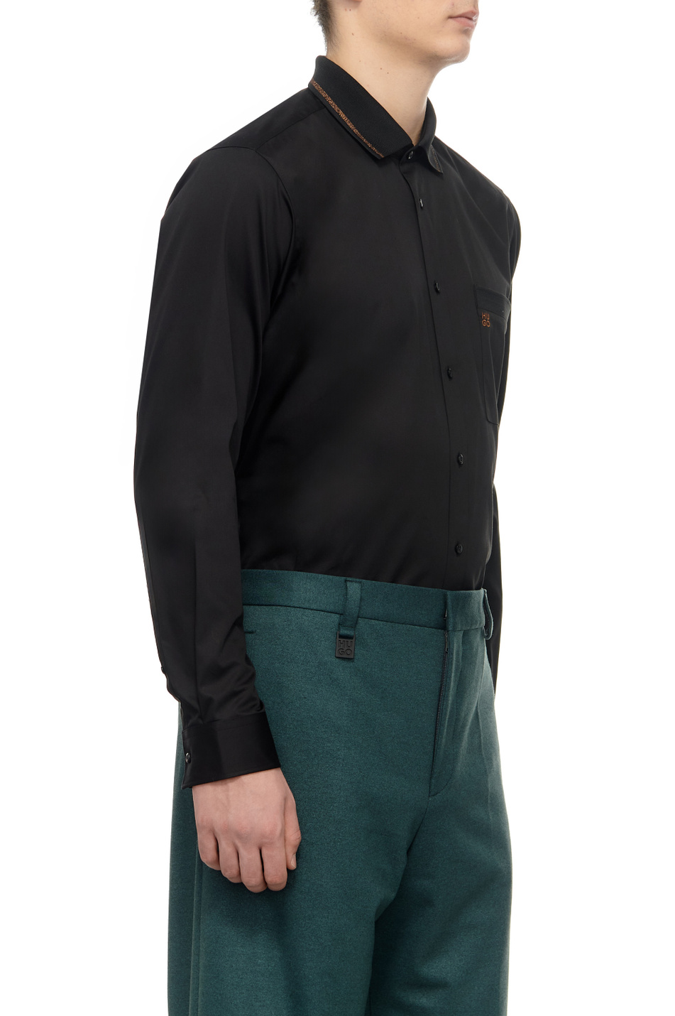 Мужской HUGO Рубашка из эластичного хлопка (цвет ), артикул 50500972 | Фото 3