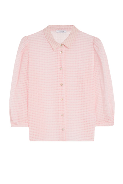 Рубашка прямого кроя CAMOZZA из жаккардовой ткани|Основной цвет:Пудровый|Артикул:71111122 | Фото 1