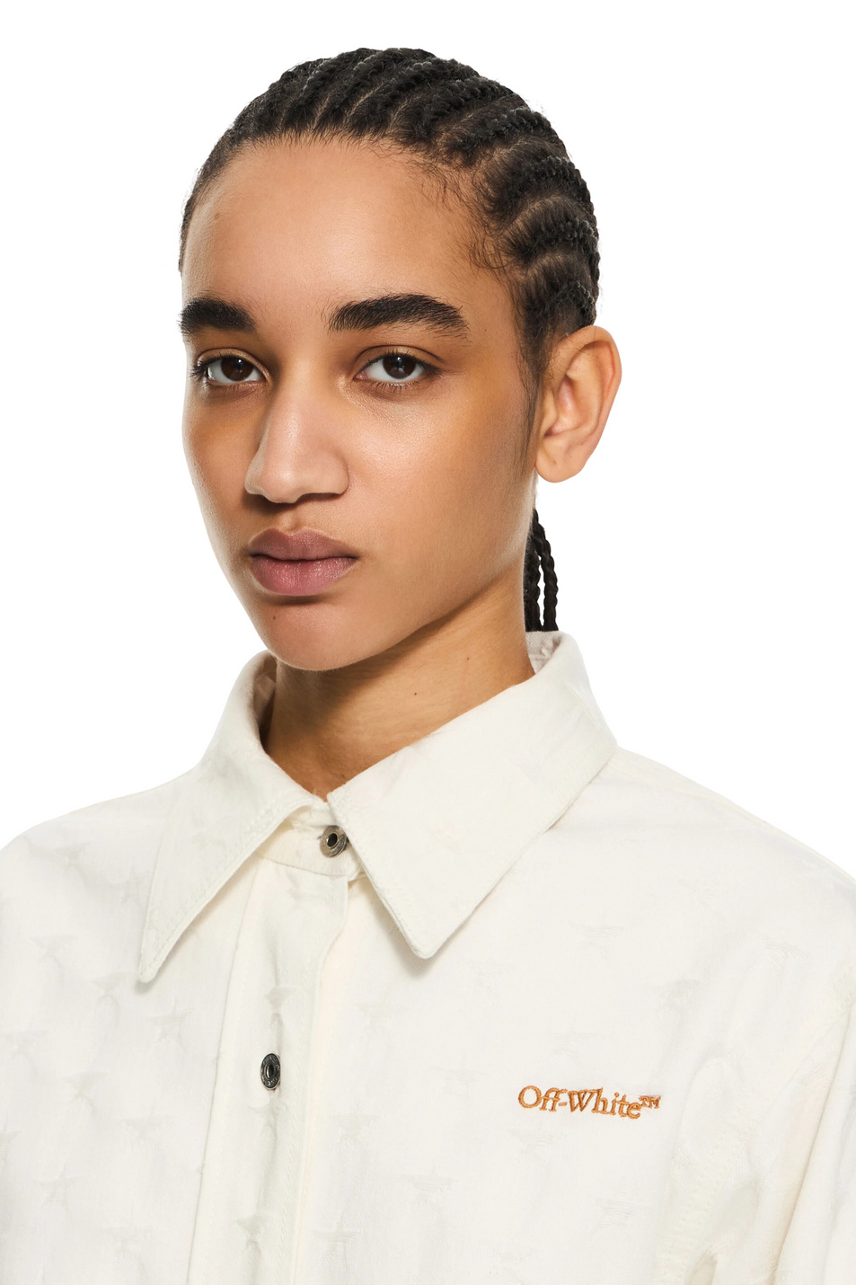 Женский Off-White Рубашка джинсовая Star Jacquard (цвет ), артикул OWYQ007S26DEN0010260 | Фото 5
