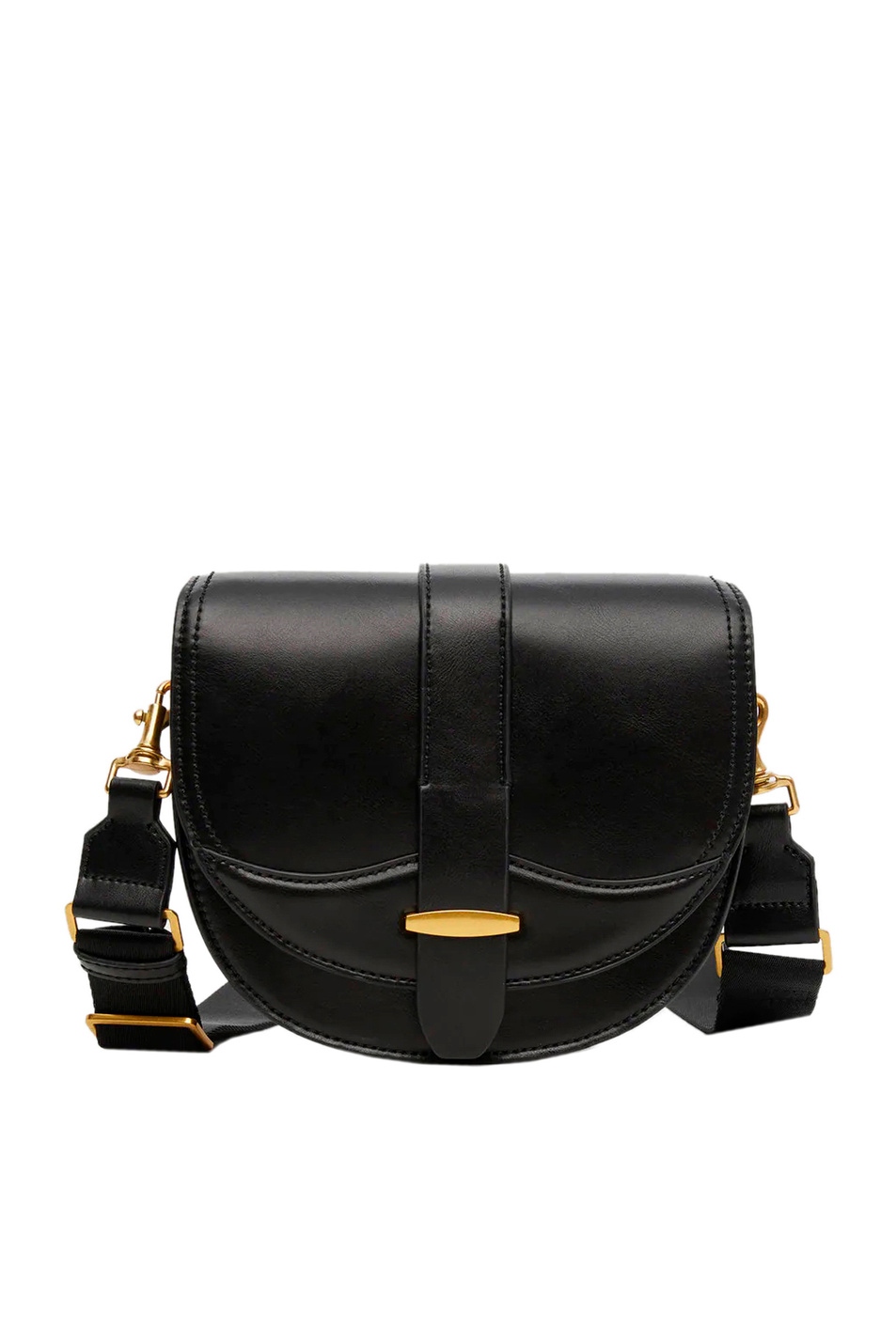 Сумка PENG через плечо с клапаном|Основной цвет:Черный Женский Mango Сумка PENG через плечо с клапаном (цвет ), артикул 27044391 | Фото 1