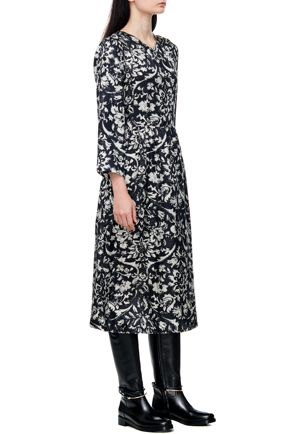 Max Mara Платье SAETTA из шелка с принтом (цвет ), артикул 92260823 | Фото 4