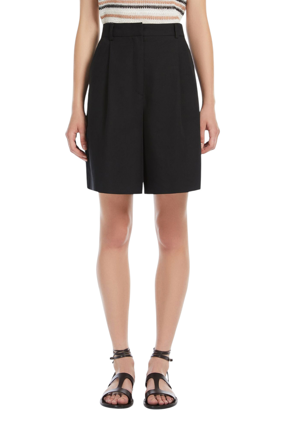 Женский Weekend Max Mara Шорты ECUBA из хлопка и льна (цвет ), артикул 2515141032 | Фото 3