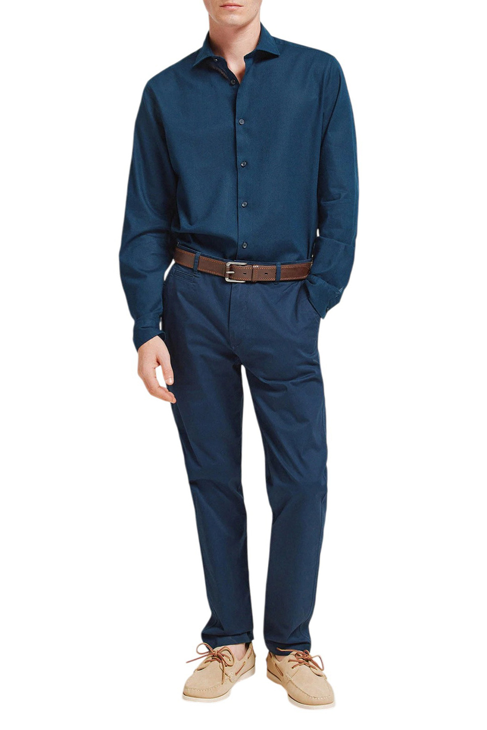 Мужской Springfield Рубашка из хлопка и льна (цвет ), артикул 0993396 | Фото 2