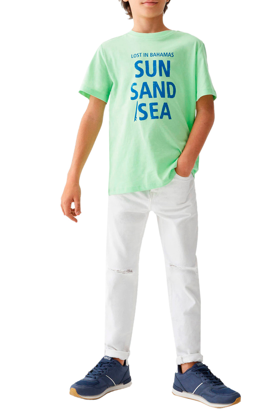 Мальчикам Mango Kids Футболка CHILL из натурального хлопка с принтом (цвет ), артикул 47015945 | Фото 3