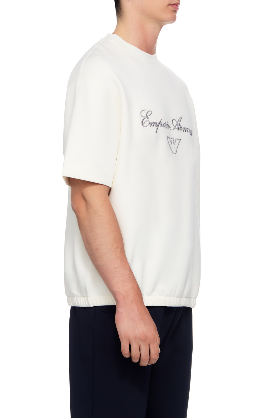 Мужской Emporio Armani Футболка из эластичного смесового хлопка (цвет ), артикул 6R1TDL-1JHSZ | Фото 3