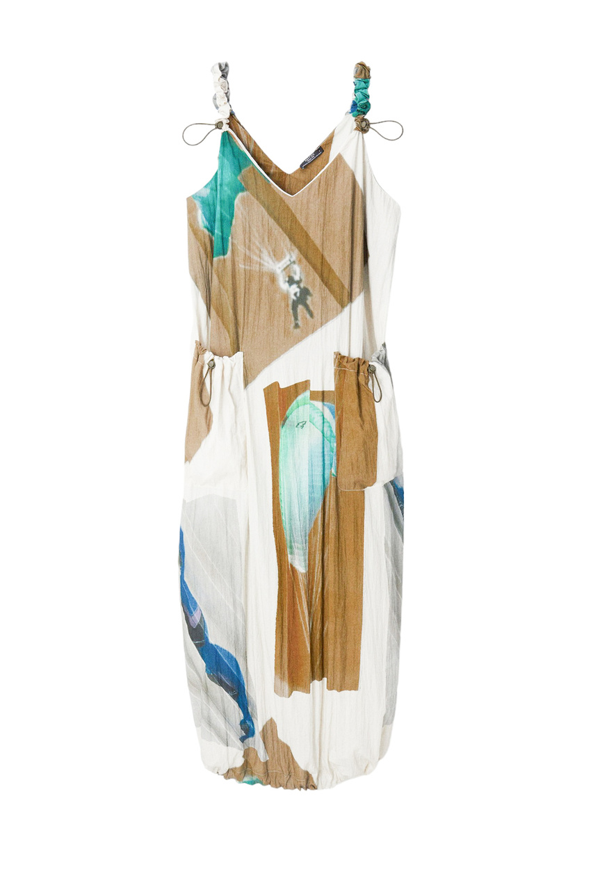 Платье с принтом|Основной цвет:Разноцветный|Артикул:219329 | Фото 1
