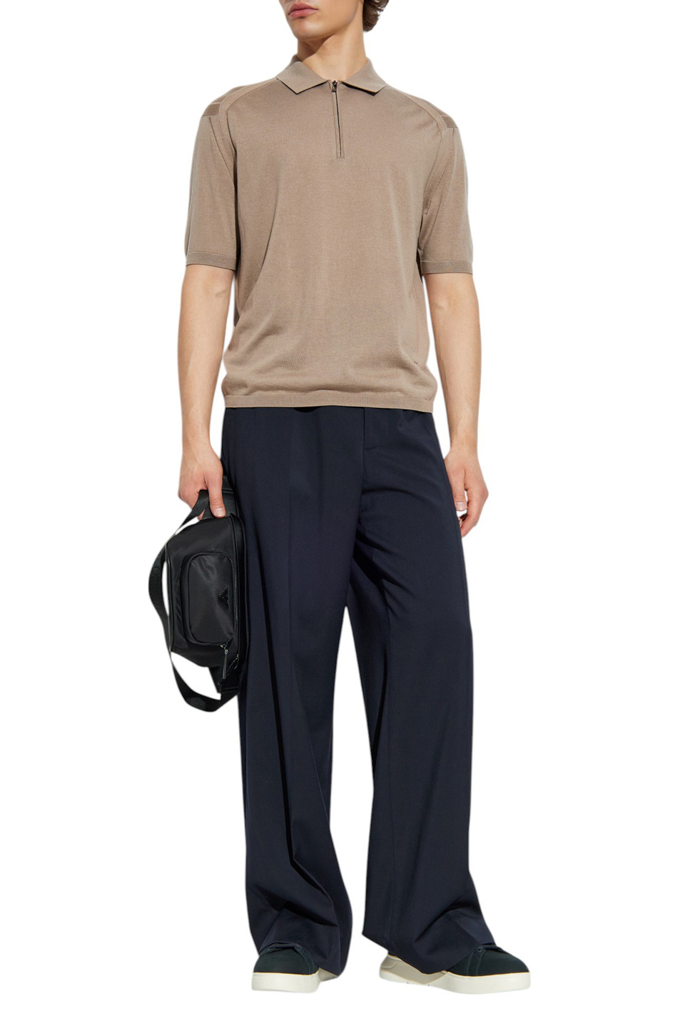 Мужской Emporio Armani Поло из смесовой шерсти (цвет ), артикул EM003383-AF18995 | Фото 2