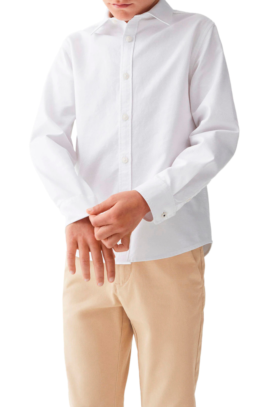 Мальчикам Mango Kids Рубашка OXFORD из натурального хлопка (цвет ), артикул 57040759 | Фото 4
