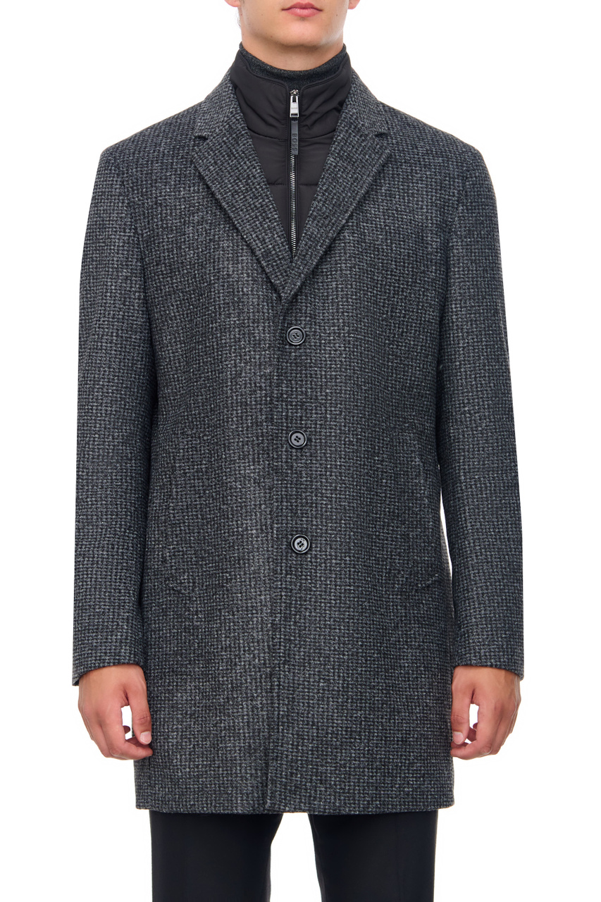 Пальто из смесовой шерсти|Основной цвет:Серый|Артикул:50502319 | Фото 1
