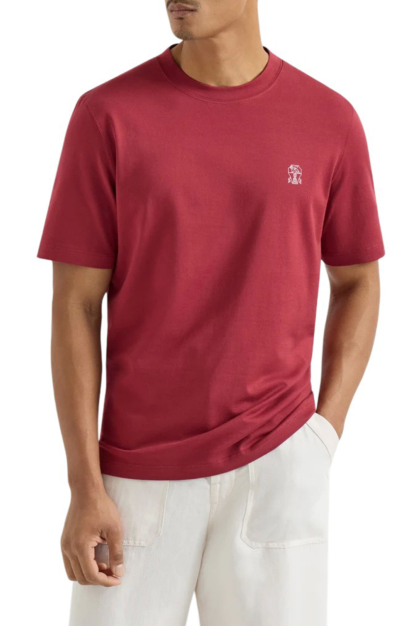 Мужской Brunello Cucinelli Футболка с логотипом (цвет ), артикул M0B138440 | Фото 2